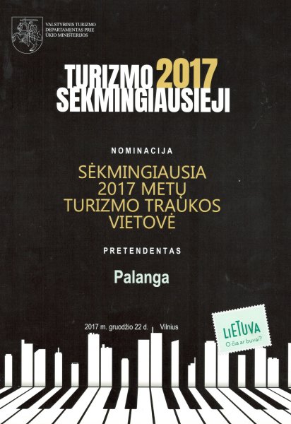 Palanga nominuota „Sėkmingiausia 2017 metų turizmo traukos vietovė“. 