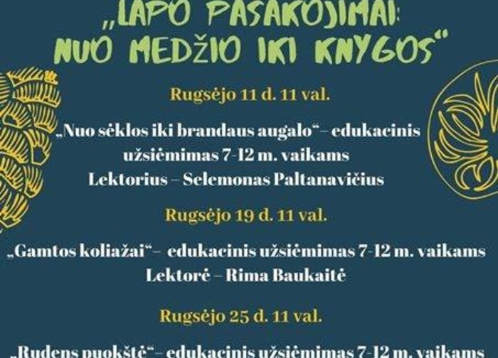 Palangos miesto viešojoje bibliotekoje - projektas "Lapo pasakojimai: nuo medžio iki...