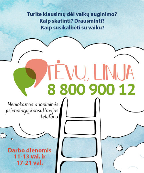 Per dvejus metus „Tėvų linijos“ psichologai padėjo beveik 2,5 tūkstančio tėvų