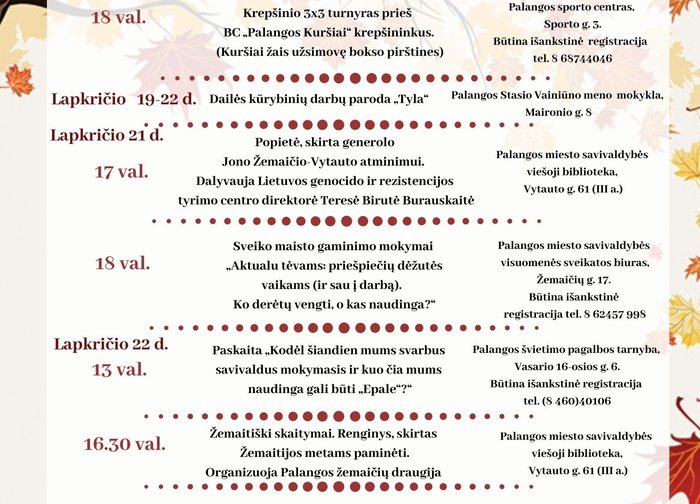 Suaugusiųjų mokymosi savaitę Palangoje – įdomių ir aktualių renginių įvairovė