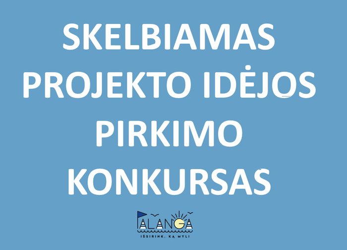 Skelbiamas skulptūros-meninio akcento projekto idėjos pirkimo konkursas
