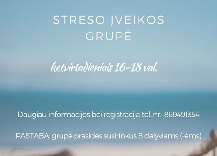 Kviečiame dalyvauti streso įveikos grupėje