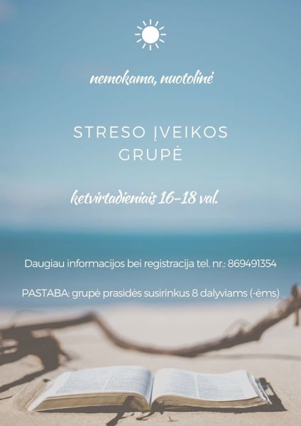 Kviečiame dalyvauti streso įveikos grupėje