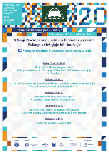 Nacionalinė Lietuvos bibliotekų savaitė Palangos miesto savivaldybės viešojoje bibliotekoje 