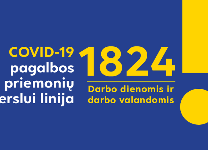 Pradeda veikti pagalbos priemonių verslui linija – trumpasis numeris 1824