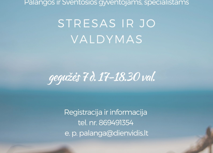 Gegužės 7 d. - nuotolinis seminaras Palangos ir Šventosios gyventojams, specialistams...