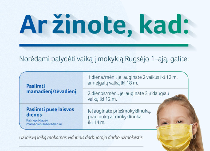 Primename - Rugsėjo 1-ąją tėvams suteikiama galimybė palydėti vaikus į mokyklą