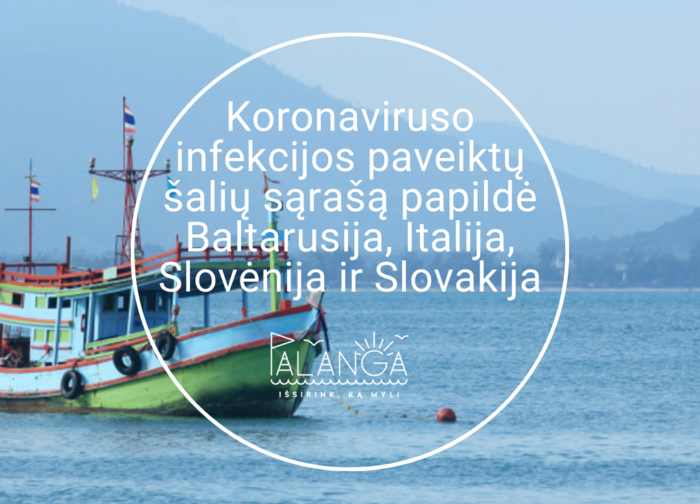 Koronaviruso infekcijos paveiktų šalių sąrašą papildė Baltarusija, Italija, Slovėnija ir Slovakija