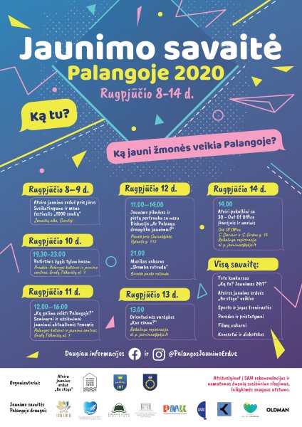Rugpjūčio 8-14 dienomis - Jaunimo savaitė Palangoje