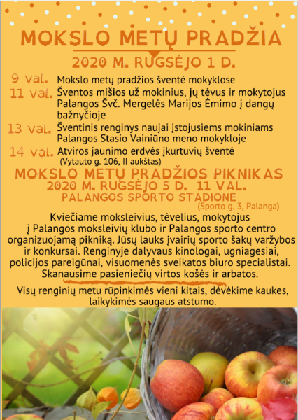 Moksleiviai, tėveliai, mokytojai kviečiami į mokslo metų pradžios renginius