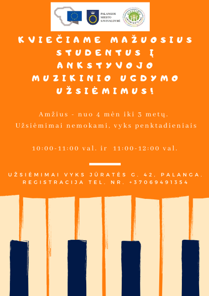 Kviečiame mažylius į nemokamus ankstyvojo muzikinio ugdymo užsiėmimus