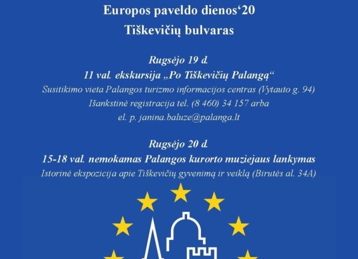 Rugsėjo 19-20 d. Palangoje vyks Europos paveldo dienos'20 renginiai