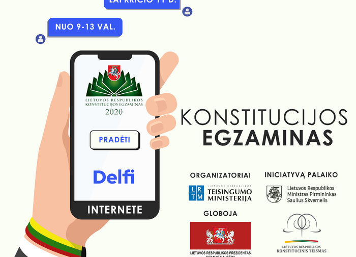 Kviečiame dalyvauti Konstitucijos egzamine