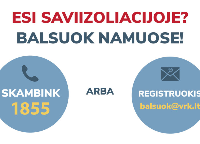 Saviizoliacijoje balsuoti norinčių rinkėjų skaičius auga