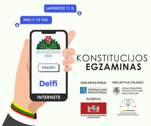Kviečiame dalyvauti Konstitucijos egzamine