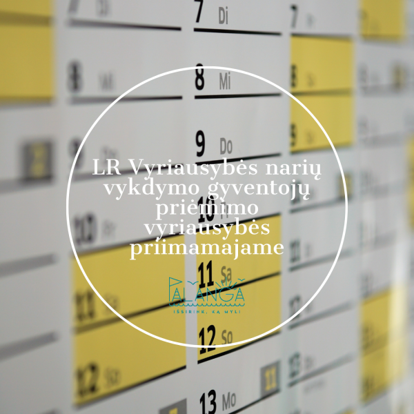 LR Vyriausybės narių vykdomo gyventojų priėmimo Vyriausybės priimamajame 2020 m. spalio-gruodžio...
