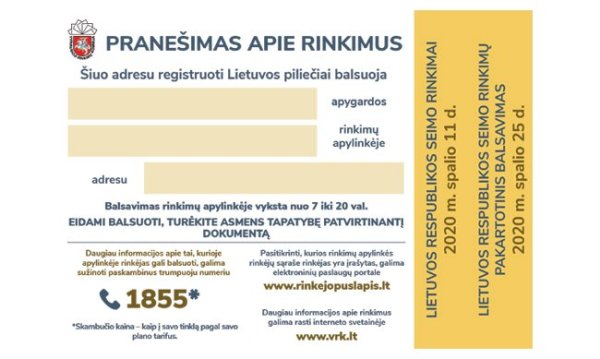 Pagrindinis dokumentas einant į rinkimus - asmens tapatybės dokumentas