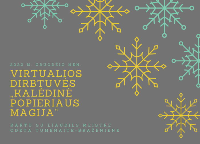 Palangos burmistro Jono Šliūpo muziejus kviečia į virtualias dirbtuves „Kalėdinė popieriaus magija“