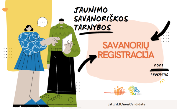 14-29 metų jaunuolius kviečiame registruotis į jaunimo savanoriškos tarnybos programą