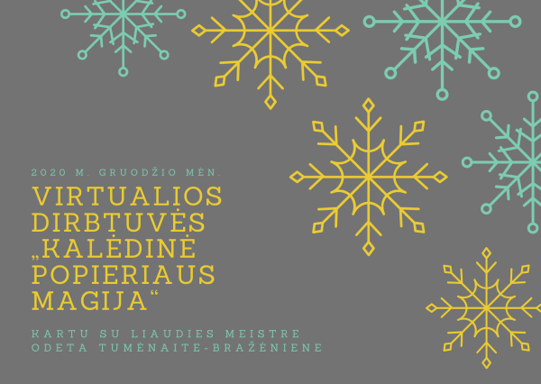 Palangos burmistro Jono Šliūpo muziejus kviečia į virtualias dirbtuves „Kalėdinė popieriaus magija“