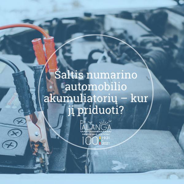 Šaltis numarino automobilio akumuliatorių – kur jį priduoti?