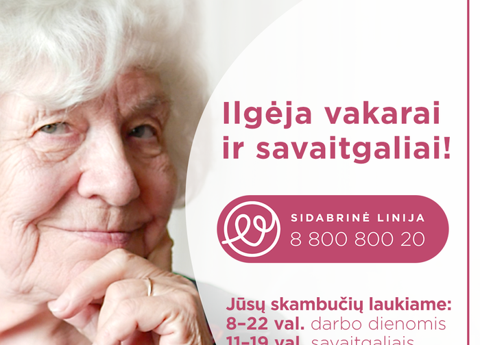 „Sidabrinė linija“ senjorų skambučių laukia ir savaitgaliais