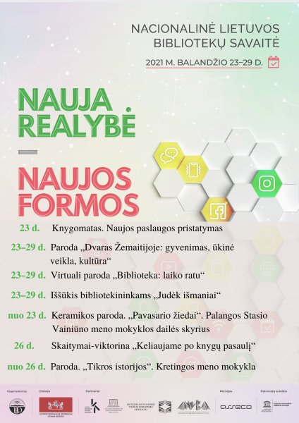  Balandžio 23–30 d. - Nacionalinė Lietuvos bibliotekų savaitė