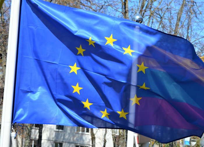 Europos dienos proga prie Palangos miesto savivaldybės administracijos pastato bei...