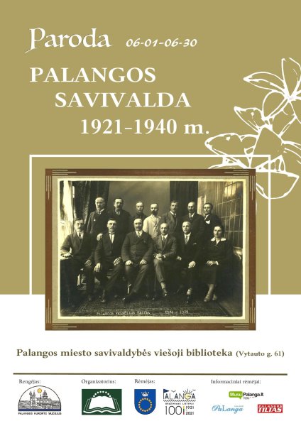 Kviečiame birželio mėnesį apsilankyti parodoje „Palangos savivalda 1921-1940 m.“ 