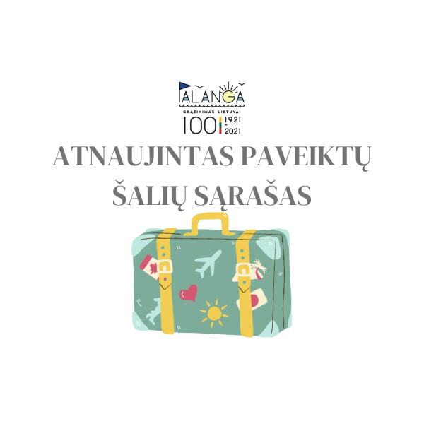 Atnaujintas paveiktų šalių sąrašas: mažėja šalių, iš kurių atvykus taikomos griežtesnės...