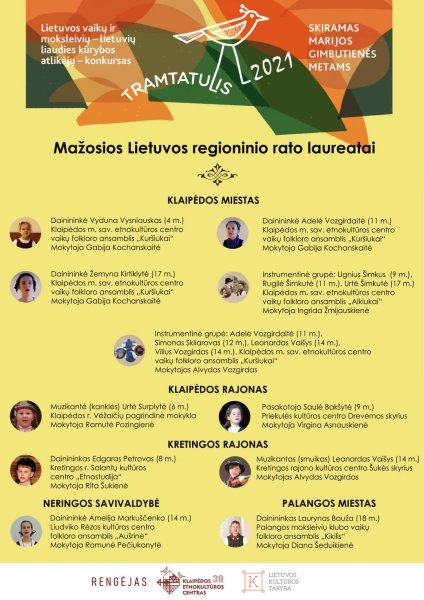 Sveikiname "KIKILIO" dainininką LAURYNĄ BAUŽĄ - konkurso "TRAMTATULIS - 2021"...