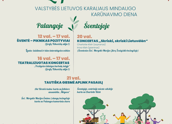 Valstybės (Lietuvos karaliaus Mindaugo karūnavimo) diena Palangoje. Renginiai