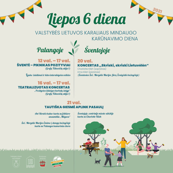 Valstybės (Lietuvos karaliaus Mindaugo karūnavimo) diena Palangoje. Renginiai