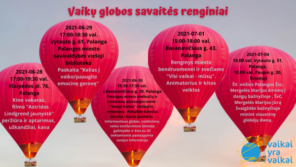 Kviečiame dalyvauti globos viešinimo renginiuose