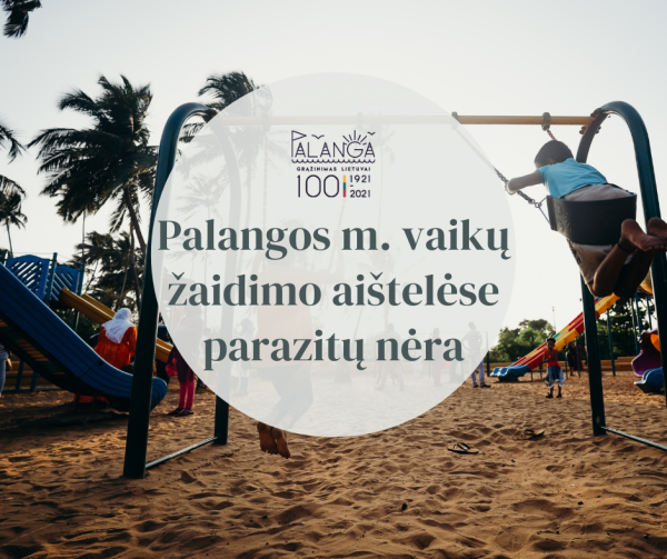 Palangos m. vaikų žaidimo aištelėse parazitų nėra