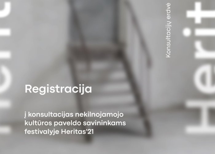 Registracija į konsultacijas nekilnojamojo kultūros paveldo savininkams festivalyje...