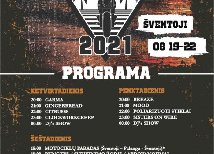 Į Šventąją atkeliauja paplūdimio baikerių festivalis "Beach Bike Fest 2021"  