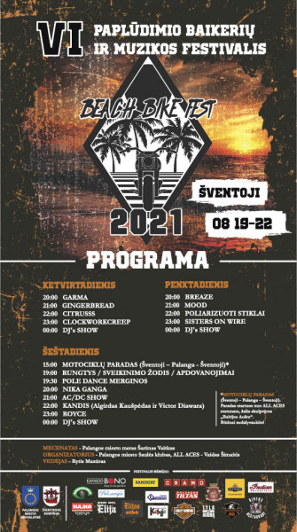 Į Šventąją atkeliauja paplūdimio baikerių festivalis "Beach Bike Fest 2021"  