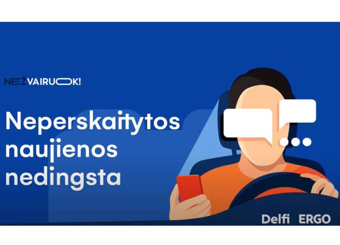 „Delfi“ socialinio projekto „NežVairuok!” filmas