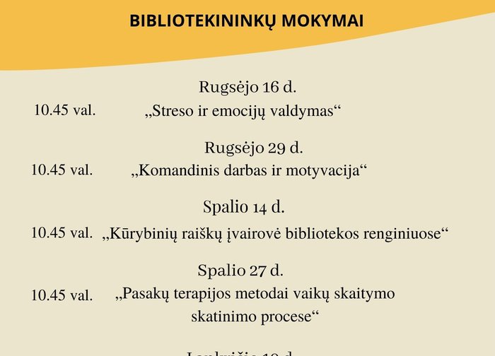 Palangos viešoji biblioteka įgyvendina tęstinį kvalifikacijos bei kompetencijų ugdymo projektą...