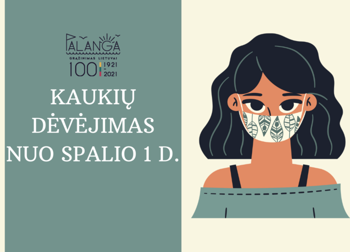 Kam ir kur privaloma dėvėti apsaugines veido kaukes nuo spalio 1 d.