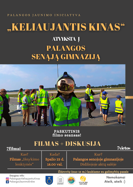 Jaunimas pristato: nemokamas filmo seansas Palangoje spalio 23 d.