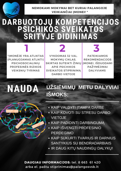 Palangoje veikiančias įmones Palangos miesto savivaldybės visuomenės sveikatos biuras kviečia...