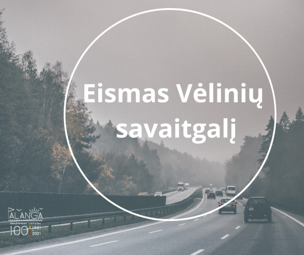 Vėlinių savaitgalį – vienos krypties eismas prie Palangos miesto kapinių