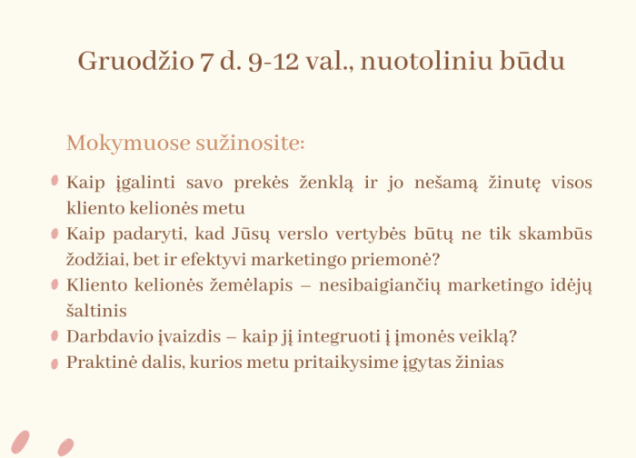 Palangos miesto savivaldybės administracija  kviečia į nuotolinius mokymus ,,KADA PRASIDEDA IR...