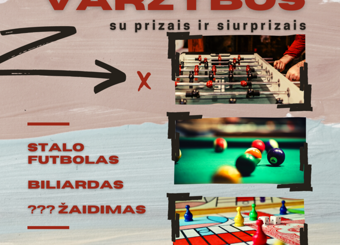 Jaunimo varžybos 2021: stalo futbolas, biliardas ir ..? Sužinokite lapkričio 12 d.