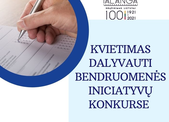 Palangos miesto savivaldybė kviečia gyventojus teikti mažos ir didelės vertės pasiūlymus/idėjas...