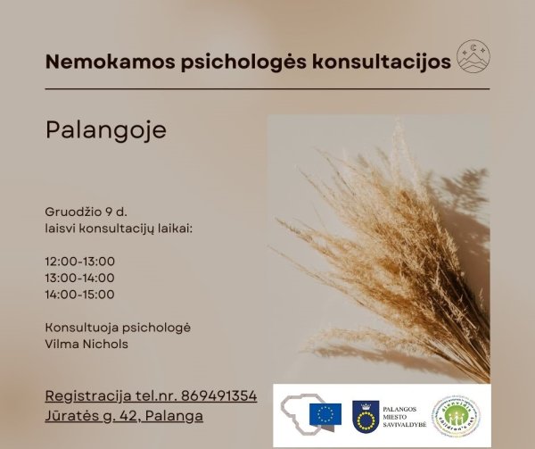 Nemokamos psichologinės konsultacijos Palangoje