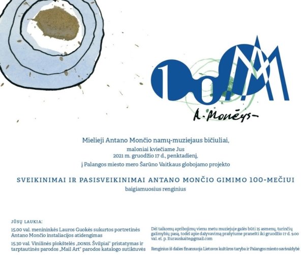 Prieš pat Kalėdas Antano Mončio šimtmetį papuoš vinilinė plokštelė ir „MailArt“ katalogas