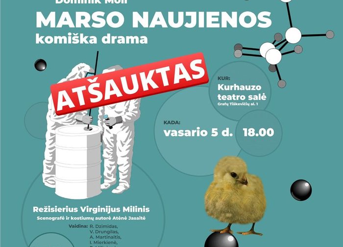 Atšaukiamas spektaklis "Marso naujienos" 